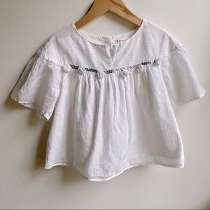 Crewcuts Short Sleeve Pom Pom Top 5T